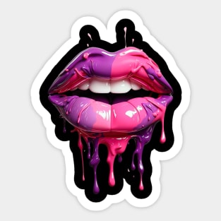 Lips Drippy Kiss Sticker